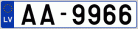 Auto numura zīme AA9966