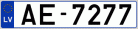 Auto numura zīme AE7277