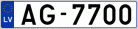 Auto numura zīme AG7700