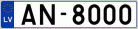 Auto numura zīme AN8000