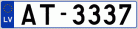 Auto numura zīme AT3337