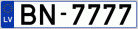 Auto numura zīme BN7777