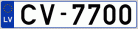 Auto numura zīme CV7700