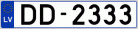Auto numura zīme DD2333