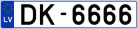 Auto numura zīme DK6666