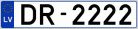 Auto numura zīme DR2222