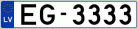 Auto numura zīme EG3333