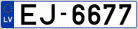 Auto numura zīme EJ6677