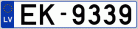 Auto numura zīme EK9339