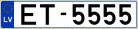 Auto numura zīme ET5555