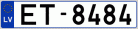 Auto numura zīme ET8484