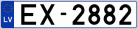 Auto numura zīme EX2882