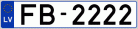 Auto numura zīme FB2222