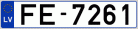Auto numura zīme FE7261