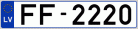 Auto numura zīme FF2220
