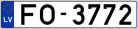 Auto numura zīme FO3772