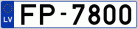 Auto numura zīme FP7800