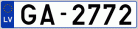 Auto numura zīme GA2772