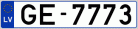 Auto numura zīme GE7773
