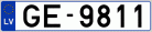 Auto numura zīme GE9811