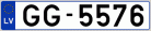 Auto numura zīme GG5576