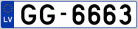 Auto numura zīme GG6663