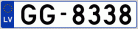 Auto numura zīme GG8338