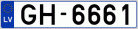 Auto numura zīme GH6661