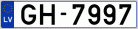 Auto numura zīme GH7997