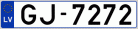Auto numura zīme GJ7272