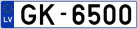 Auto numura zīme GK6500 Auto numura zīme GK6500
