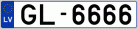Auto numura zīme GL6666