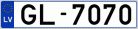 Auto numura zīme GL7070 Auto numura zīme GL7070