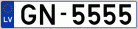 Auto numura zīme GN5555