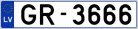 Auto numura zīme GR3666