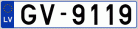 Auto numura zīme GV9119