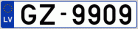 Auto numura zīme GZ9909
