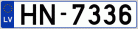 Auto numura zīme HN7336
