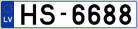 Auto numura zīme HS6688