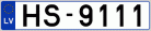 Auto numura zīme HS9111