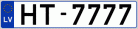 Auto numura zīme HT7777