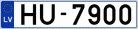 Auto numura zīme HU7900