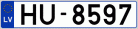 Auto numura zīme HU8597