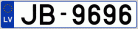 Auto numura zīme JB9696