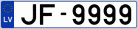 Auto numura zīme JF9999