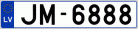 Auto numura zīme JM6888