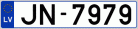Auto numura zīme JN7979