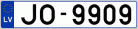 Auto numura zīme JO9909