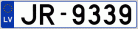Auto numura zīme JR9339
