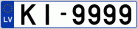 Auto numura zīme KI9999